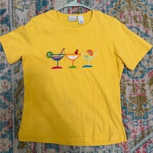 Yellow cocktail tee